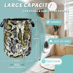 Retro Snake Texture Laundry Hamper Animal Snake Colorful Laundry Basket - Image 2