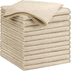 GLIMGLINT Brown Microfiber Cleaning Cloth, 12PK Reusable Cleaning Rags by Unknown