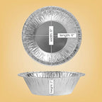 PLASTICPRO 6'' Inch Round Tin Foil Cake Pans Disposable Aluminum, Freezer & - Image 2