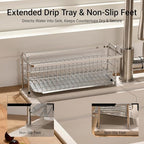 Sponge Holder for Kitchen Sink BANJEKT Sink Caddy Dish Sponge Holder Rustproof - Image 2