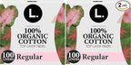 L. Ultra Thin Liners for Women, Regular Coverage, Organic Cotton Top Layer by L