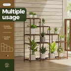 Bamworld Tall Plant Stand Indoor Wood Plant Shelf Outdoor Tiered Plant Rack for Multiple Plants 4 Tiers 10 Pots Ladder Plant Holder Plant Table for Plant Pots Boho Home Decor for Gardening Gifts - Image 4