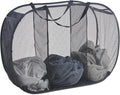 Seiritex Mesh Popup Laundry Hamper 3 Compartment Sortable Horizontal by SEIRITEX