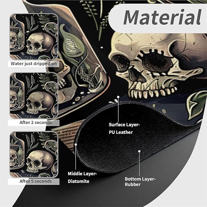Kitchen Sink Splash Guard，Books and skulls Faucet Mat Sink Gadgets-Super - Image 4