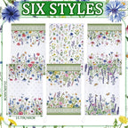 Geyoga 6 Pcs Spring Floral Kitchen Towels Flamingo Dish Hand Towels Sunflower - Image 3
