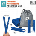 RIVEDA 50pcs Colored Wooden Clothes Pins, Clothespins - Image 2