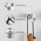 SAYAYO Modern Coat Hooks Wall Mount, Brushed Nickel Towel Hooks - Image 4