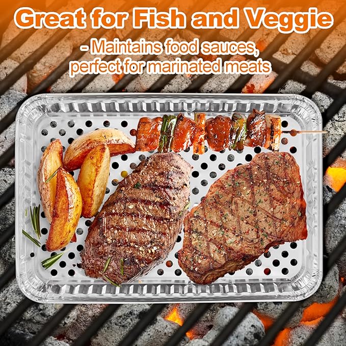 CYEAH 20 Pcs Aluminum Foil Pans, 16 x 12 in Large Aluminum Pans, Aluminum - Image 6