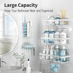 5 Pack Shower Caddy Organizer Rack Shelf - Image 3