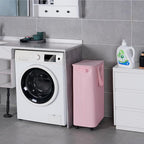 Slim Laundry Hamper with Lid and Wheels, Small Rolling Laundry Basket with - Image 6