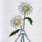 SKL Home Daisies in Vase 100% Cotton Embroidered 2pc Hand Towel Set, Decorative - Image 5