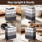 WOWBOX 2 Pack Laundry Hampers Baskets, Freestanding Dirty Clothes Hampers - Image 6
