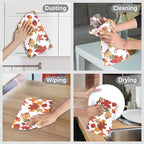 Urban Villa Kitchen Towels Harvest Leaves Print Dish Towels Set of 6 20" X30” - Image 4