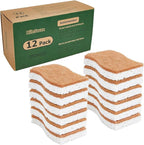 Natural Kitchen Sponges, 12 Pack Non-Scratch Scrubber, Biodegradable by HileSwan