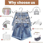 Pants Hangers Space Saving, Stackable Skirt Hangers - Image 4