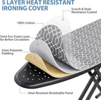 KINGBOARD Foldable Ironing Board Full Size, Iron and Ironing Board Set Standard - Image 3