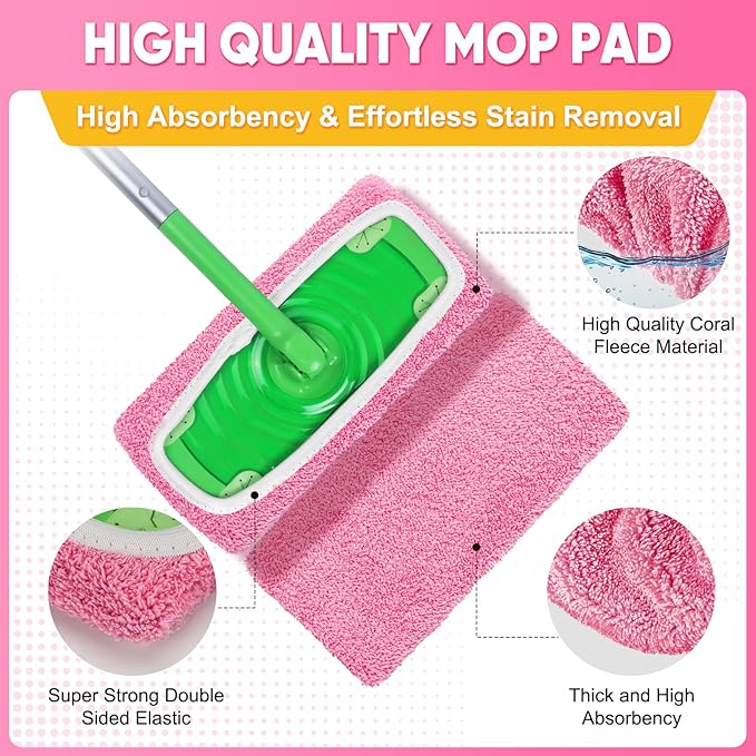 6-Pack Reusable Mop Pads Compatible - Image 3