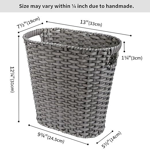 GRANNY SAYS Wicker Bathroom Trash Can, Wicker Waste Basket - Image 6