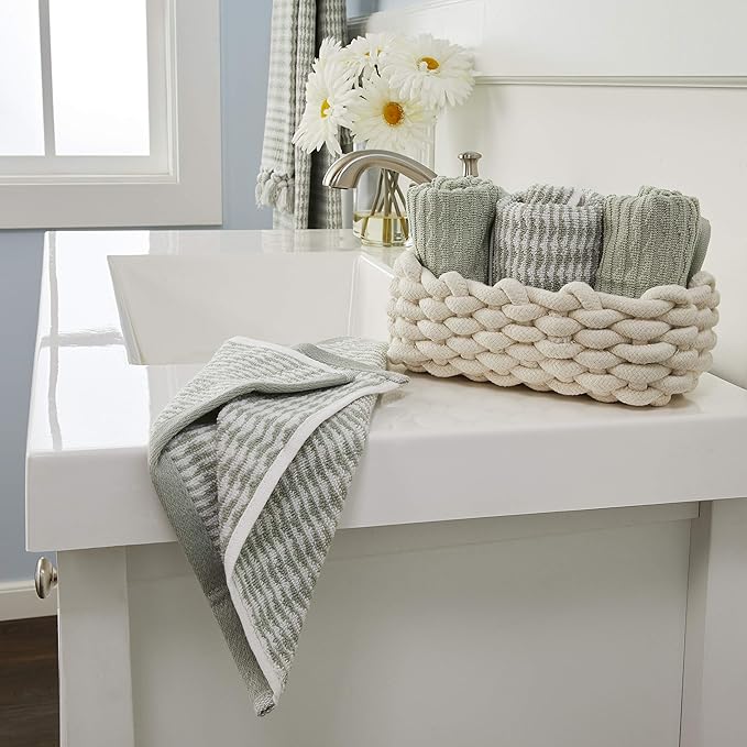 SKL Home Longborough 100% Turkish Cotton Premium 4-Piece Washcloth Set - Image 5