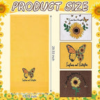 3 Pcs Sunflower Butterfly Hand Towels - Image 3