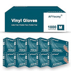 Clear Vinyl Gloves, Powder-Free & Latex-Free, Disposable Clear Gloves, Cleaning by AFYecmy
