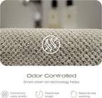 Luxury Silver-Infused Beige Washcloths 4-Pack, 12.9"x12.9" - Image 2