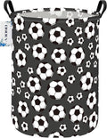 Round Foldable Kids' Football Laundry Hamper Multi Use Laundry Basket Soccer by ONOEV