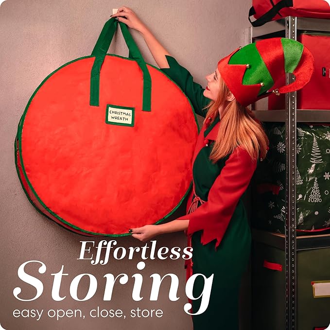 Handy Laundry Christmas Wreath Storage Bag - Image 8