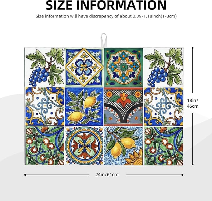 Talavera Mexican Tiles Dish Drying Mats - Image 2