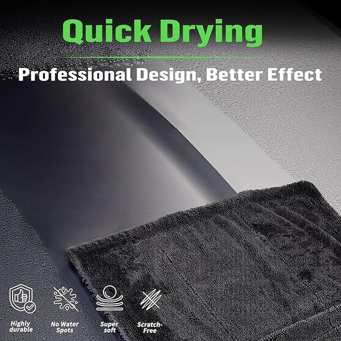 Bath Wipes Shower Cleaning Cloths, Premium Car Drying Towel | Ultra Absorbent - Image 3