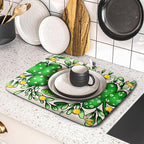 St Patrick's Day Shamrock Dish Drying Mat 16x18 inch Eucalyptus Leaves Dishes - Image 5