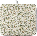 Spring Summer Daisy Floral Leaf Dish Drying Pad 16 x 18 Inch by APORTT