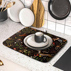 Black Mushrooms Butterfly Dish Drying Pad 16 x 18 Inch - Image 5