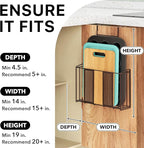 Simple Houseware Over Cabinet Door Organizer, Mesh Bronze - Image 3