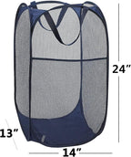 2 Pack Laundry Basket, Foldable Mesh Pop-up Laundry Hamper - Image 6