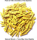 LWR CRAFTS Wooden Mini Clothespins 100 Per Pack 1" 2.5cm - Image 2
