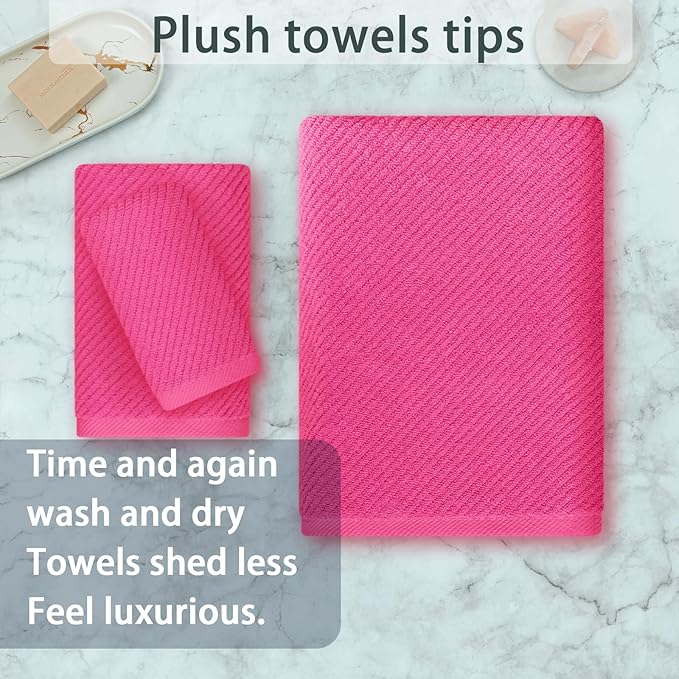 Hot Pink Towels for Bathroom - Image 4