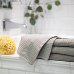 GILDEN TREE Waffle Bath Sheet Large Bath Towels Quick Dry Thin Body Towels - Image 9