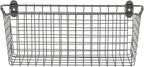 Spectrum Extra Large Wire Wall Mount Storage Basket Industrial Gray, Vintage - Image 7