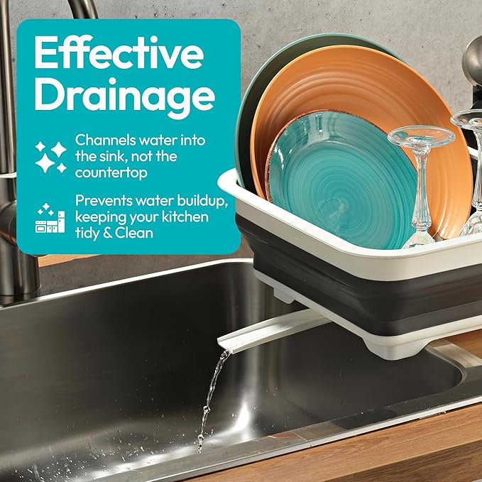Masirs Pop-Up Collapsible Dish Drying Rack - Image 6