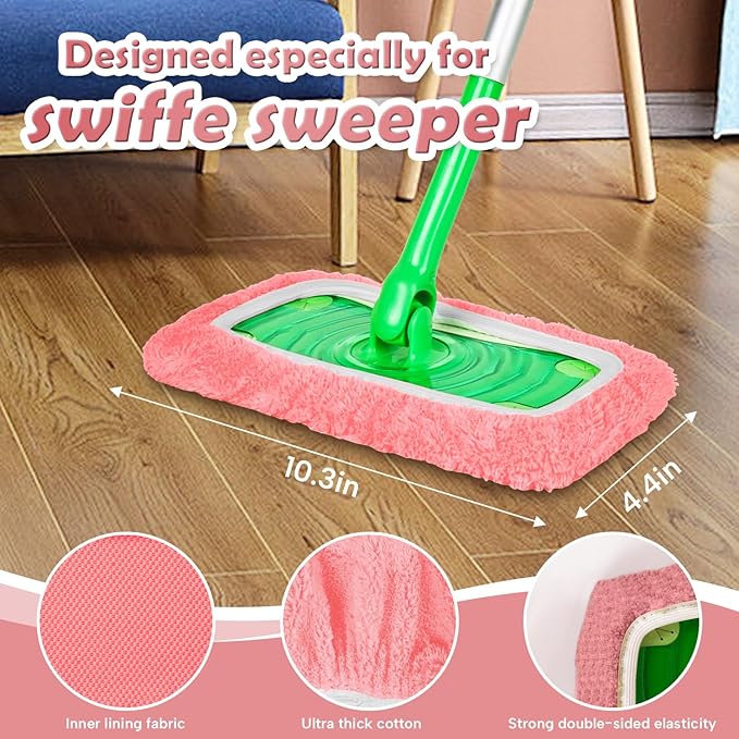 5 Pack Reusable Microfiber Mop Pads Compatible - Image 3