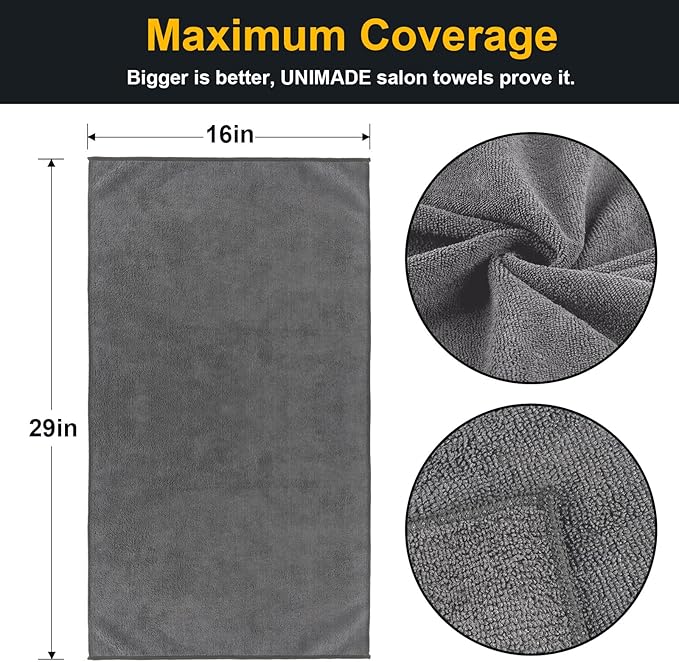 Salon Towels 24 Pack, Super Soft Microfiber Gym Towels, Highly Absorbent - Image 2