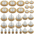 30 Pack Wire Brush Wheel for Drill, Brass Wire Brush for Drill, 1/4 Inch Hex by WENORA