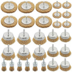 30 Pack Wire Brush Wheel for Drill, Brass Wire Brush for Drill, 1/4 Inch Hex by WENORA