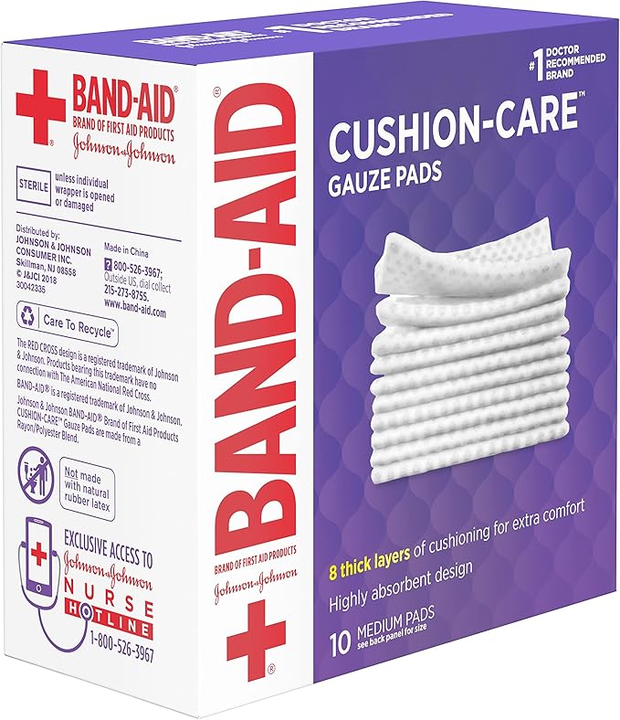 Band-Aid Brand Cushion Care Non-Stick Gauze Pads, Individually-Wrapped - Image 8