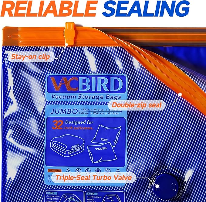 Vacuum Storage Bags with Rechargeable Cordless Pump, 15 Pack 3 Size Compression - Image 6