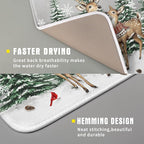 Winter Deer Dish Drying Mat Pine Tree Absorbent Dish Dry Pad Seasonal - Image 3