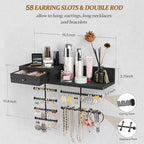 VINAEMO Jewelry Organizer Hanging Wall Mounted Jewelry Holder - Image 5