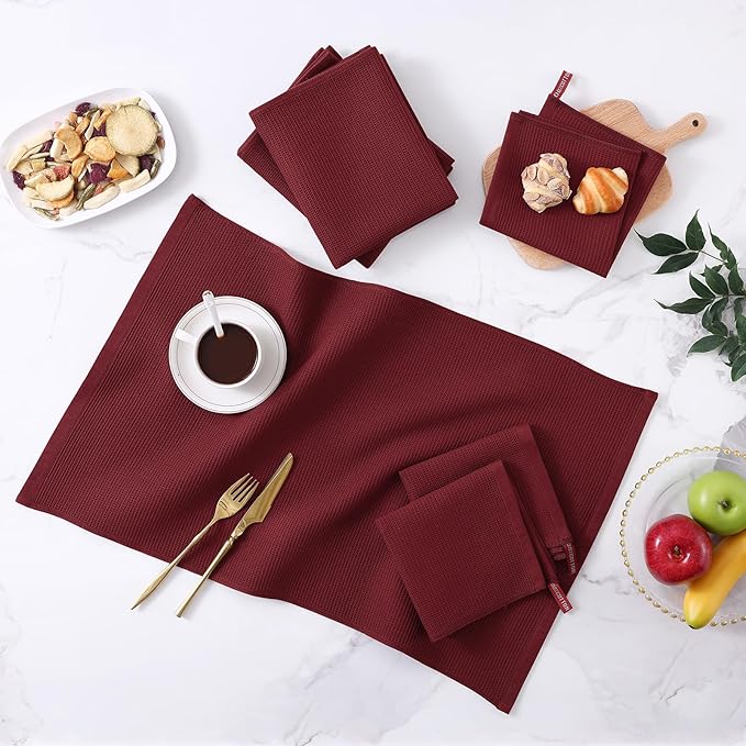 Homaxy 100% Cotton Waffle Weave Dish Cloths - Image 4