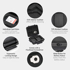 JJC Portable Camera Battery Memory Card Storage Case - Image 4